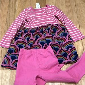 Hanna Andersson Pink and White Striped Outfit